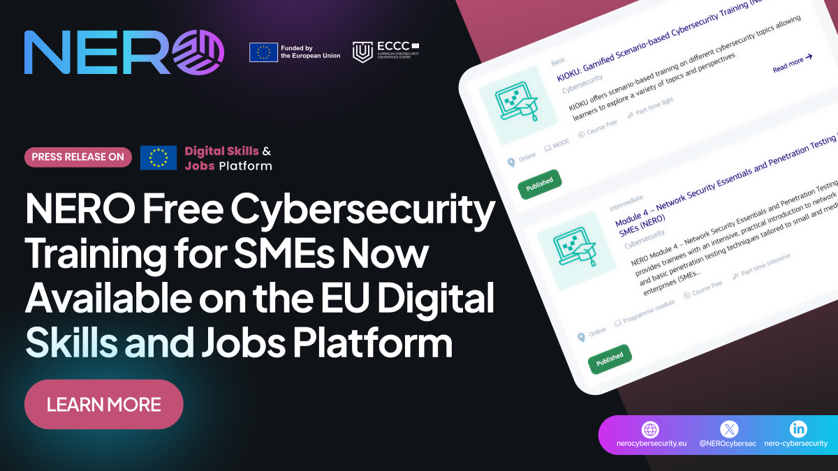 NERO Trainings at Digital Skills & Jobs Platform